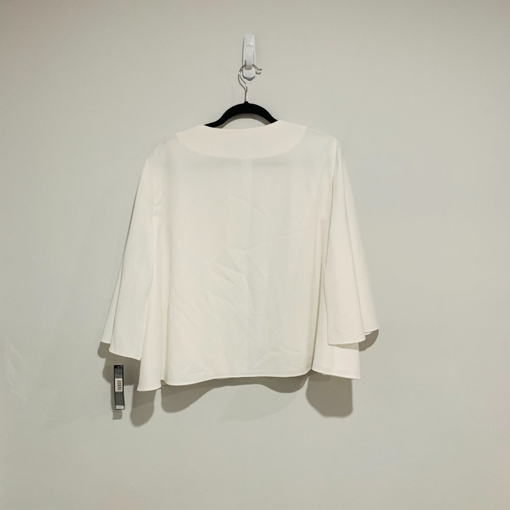 Tahari Arthur S. Levine White Collarless Sleeveless Blazer Coat Size US 18 - Picture 7 of 8